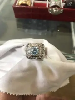 リング 天然 ブルートパーズ NATURAL BLUE TOPAZ SWISS