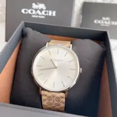 【新品/箱タグ付】COACH 腕時計 シグネチャー柄レザー PERRY(ペリー)