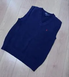 Polo Ralph Lauren ニット Ｖネック ベスト メンズM ネイビー