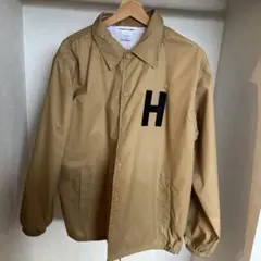 ハンバートハンバート　ベージュ ナイロンジャケット L