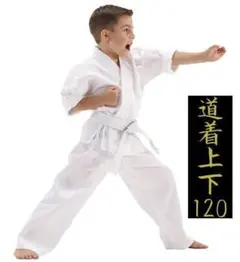 【最安値】子ども　道着3点セット　120サイズ　空手　練習着　道着上下＋帯