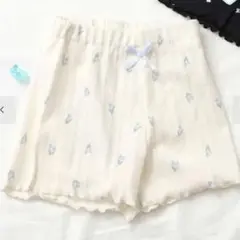 完全新品 未開封　接触冷感素材 花柄ハーフパンツ ひんやりペチパン