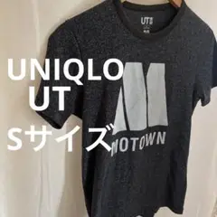 UNIQLO UTバックプリント霜降グレーTシャツ