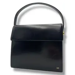 美品✨ハナエモリ ハンド フォーマルバッグ オールレザー 本革 冠婚葬祭 黒