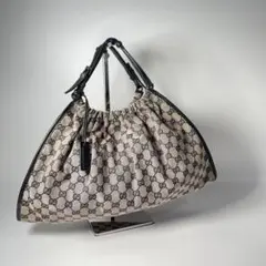 美品 グッチ GUCCI ハンドバッグ トートバッグ GGキャンバス