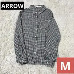 【ARROW】アロー ギンガムチェック柄 長袖シャツ Mサイズ
