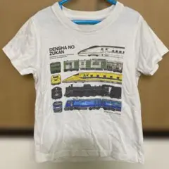 グラニフ　でんしゃのずかん　Tシャツ　１２０　ホワイト　半袖　新幹線　電車