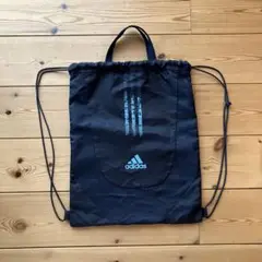 adidas 巾着袋　紺