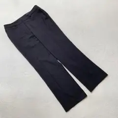 Icb ストレートパンツ ブラック ハイウエストセンタープレス 2M
