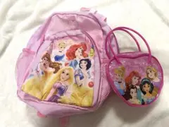 プリンセス　リュック　キッズ　ピンク　ハート　バッグ　アリエル　ラプンツェル
