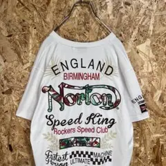 Nortonノートンホワイト白刺繍Tシャツ