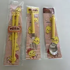 チキンラーメン　ひよこちゃん　マスコット箸・スプーン・フォーク
