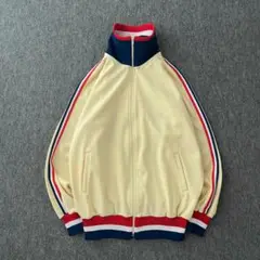 old　トラックジャケット　ジャージ　レトロトリコロール　Oサイズ　ラインリブ