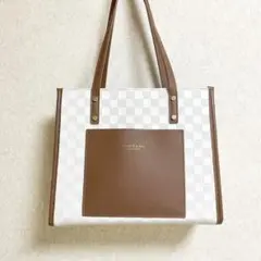 A4 痛バッグ ホワイト ブラウン