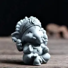 石膏樹脂ガネーシャ様のミニチュア置物 インテリア スピリチュアル 開運祈願