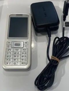Samsung SoftBank 携帯電話 ホワイト 充電器付き【ジャンク】