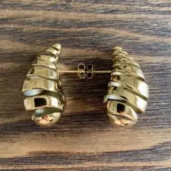 サージカルステンレス スパイラル drop M ピアス G 金アレ対応