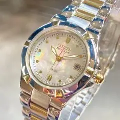 新品 定価4.3万円★CITIZENエコドライブ/レディース腕時計マザーオパール