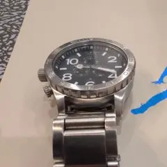 Nixon クロノグラフ ブラック アナログ時計