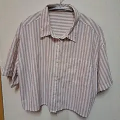 GU ストライプ 半袖シャツ XL