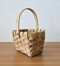 天然素材 編み込みバスケット 小型