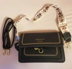 【美品】カラーブロックフラップ付きミニスクエアバッグcp150