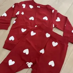 【H&M 新品未使用】ハートセットアップ　12-18month