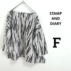 【STAMP AND DIARY】トップス　春夏秋　袖5分丈　体型隠しにもOK