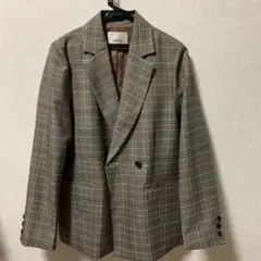 Andemiu チェック柄テーラードジャケット