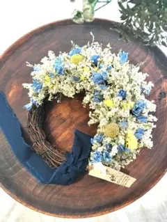 感謝品❁涼を感じる夏のドライフラワーハーフリース❁