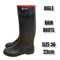 AIGLE エーグル レインブーツ 23cm ロングブーツ 長靴 レディース