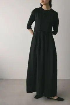 スタイルミキサー ベストレイヤードフォルムワンピース ロングワンピース 黒 M