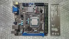Mini-ITXマザーボードMSI H81I、CPU、メモリの3点セット