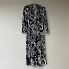 EGERIE エジェリ　ネイビー・ホワイト ロングワンピース