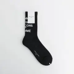 【新品未使用品】コムデギャルソンオム 24SS ロゴソックス BLACK ②