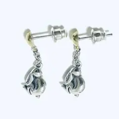 かすう工房 月と兎のピアス(耳刺) セット(両耳用)