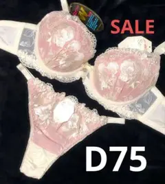 D75 豪華　エレガンスフラワー　Tバック　ブラショーツセット 綺麗　セクシー