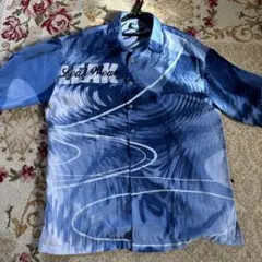 00s LEAK WEAR 総柄 アロハシャツ ポリシャツ