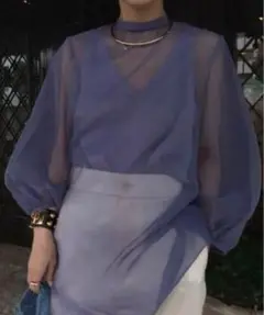 AMERI AIRLY SHEER BLOUSE
