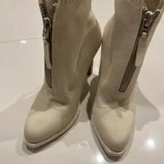 G-starベージュ ジッパーブーツ