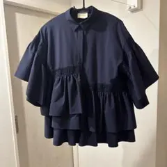 【美品】ユナイテッドアローズ　ブラウス　ネイビー