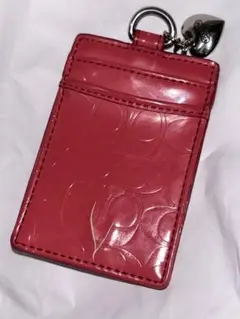 COACH ピンク パスケース　コーチ　シグネチャー