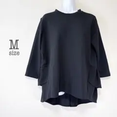 a2847【アダストリア】バックティアード 七分袖 トップス カットソー M