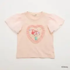 ブランシェス　100センチ　フリルモチーフ半袖Tシャツ　ピンク　アリエル　新品