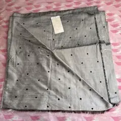 シルク グレー生地 ドット柄 4m x 90cm