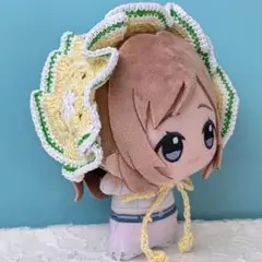 〈イエロー×ホワイト×グリーン〉ぬい服　ヘッドドレス　ちびぐるみ　にじぬい