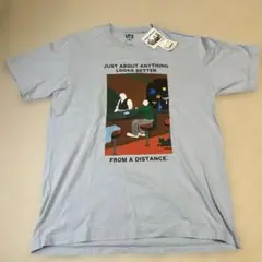 【未使用タグ付き】ハルキ・ムラカミ Tシャツ XL ライトブルー　UT