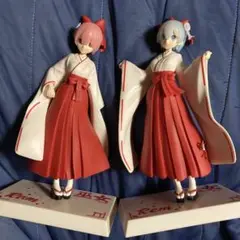 リゼロ レム ラム 巫女 スーパープレミアムフィギュア セット