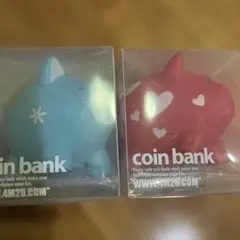 ぶたの貯金箱セット（青・赤）