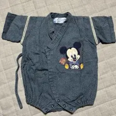 Disney ミッキー刺繍 ベビー甚平 80サイズ